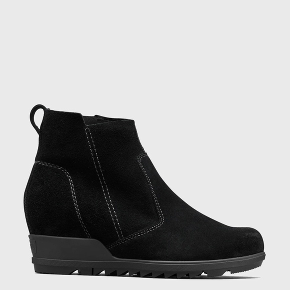 Sorel Shoes - Sorel Women's Evie Zip Wedge Booties in Black Suede Sz 9.5
